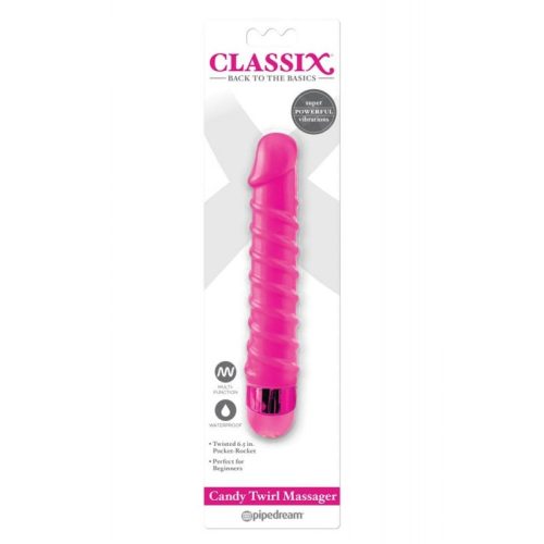 Pipedream Classix Candy Twirl  pink Kemény vibrátor