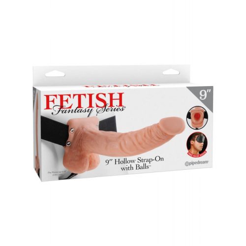 Pipedream Fetish Fantasy Series Hollow Strap-on with Balls flesh Felcsatolható dildó