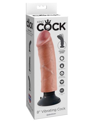 Pipedream King Cock  8  Vibrating  Cock bőrhatású vibrátor            