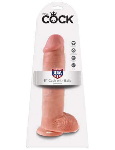 Pipedream King Cock 11 - tapadótalpas, herés dildó