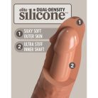 Pipedream 6" Dual Density Vibrating Silicone Cock Tan Valósághű vibrátor