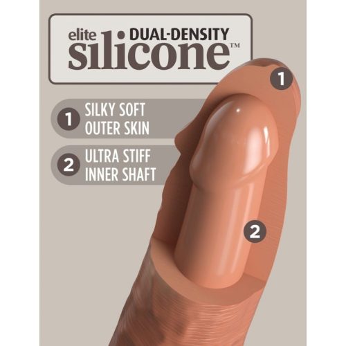 Pipedream 6" Dual Density Vibrating Silicone Cock Tan Valósághű vibrátor