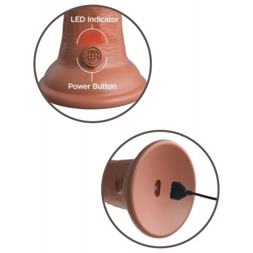 Pipedream 6" Dual Density Vibrating Silicone Cock Tan Valósághű vibrátor