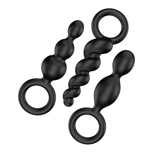 Satisfyer Booty Call - anál plug szett - Black (3 részes)