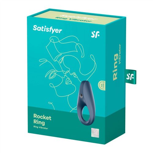 Satisfyer Rocket Ring Blue - vízálló, vibrációs péniszgyűrű 