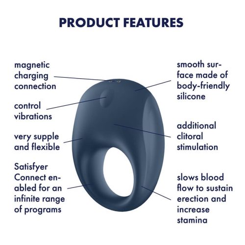 Satisfyer Strong One - okos vibrációs péniszgyűrű