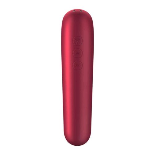 Satisfyer Dual Love Red  - okos, akkus, vízálló hüvelyi és csikló vibrátor