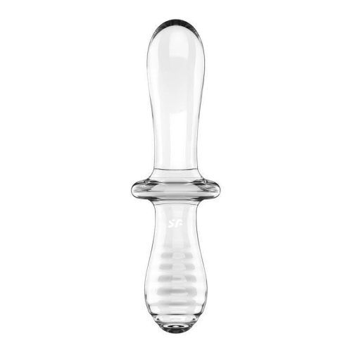 Satisfyer Double Crystal - 2 végű üveg dildó