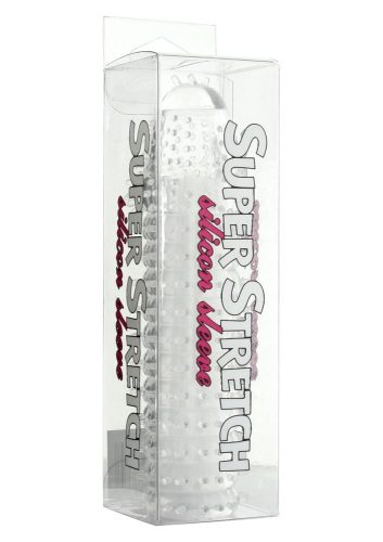 Super stretch. Transparent silicone sleeve - péniszköpeny   