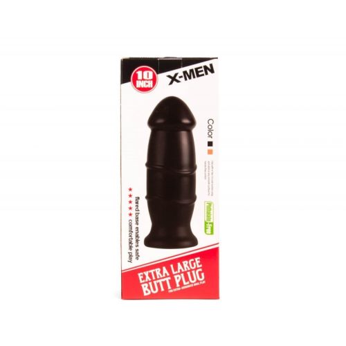 X-MEN 10 inch Butt Plug Black anál plug