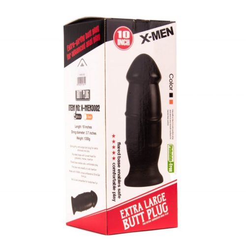 X-MEN 10 inch Butt Plug Black anál plug