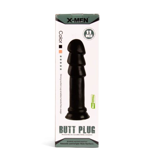 X -MEN 11 inch Butt Plug Black fenékdugó