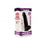 X-MEN Super-Sized Dildo 11 inch Black Tapadókorongos dildó