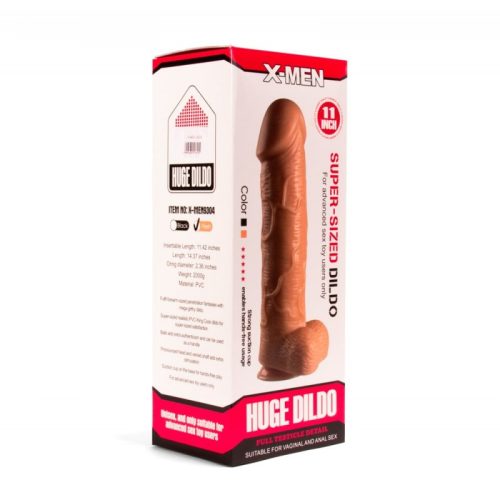 X-MEN Super Sized Dildo 11 inch Flesh Tapadókorongos dildó