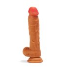 X-MEN 8.4 inch Dual Layered Dildo Brown Tapadókorongos dildó