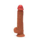 X-MEN 8.8 inch Dual Layered Dildo Brown Tapadókorongos dildó