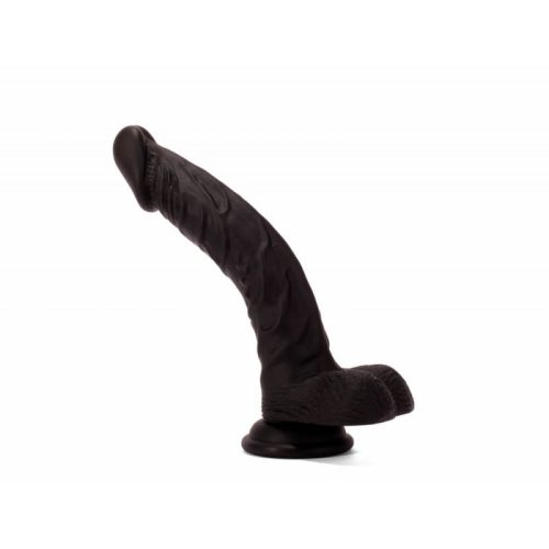 X-MEN 7.9" Silicone Dildo Black Tapadókorongos dildó