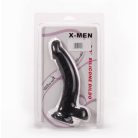 X-MEN 7.9" Silicone Dildo Black Tapadókorongos dildó