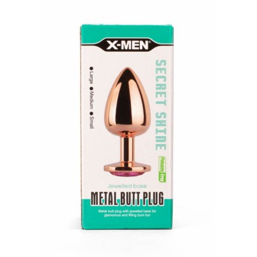X-MEN Secret Shade Metal Butt Plug Rose análdugó