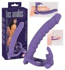 Silicone Strap-on Los Analos - 3in1-ben vibrátor