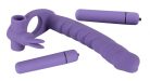 Silicone Strap-on Los Analos - 3in1-ben vibrátor