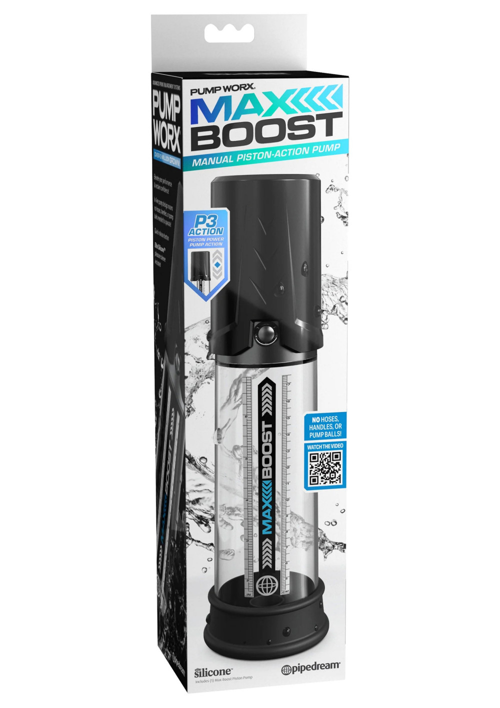Pipedream Pump Worx Max Boost Blue Péniszpumpa